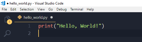 Hello world program in python 3