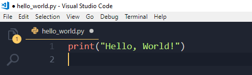 Running hello world program in python