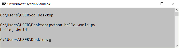 how to run hello world in python
