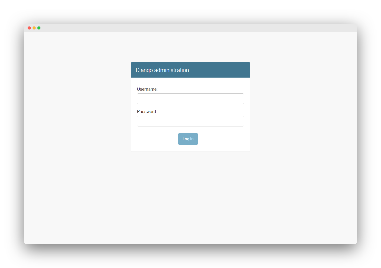 Django Admin login